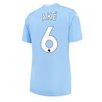 Camiseta Manchester City Nathan Ake #6 Primera Equipación Replica 2023-24 para mujer mangas cortas